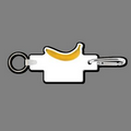 Key Clip W/ Carabiner & Full Color Banana Key Tag